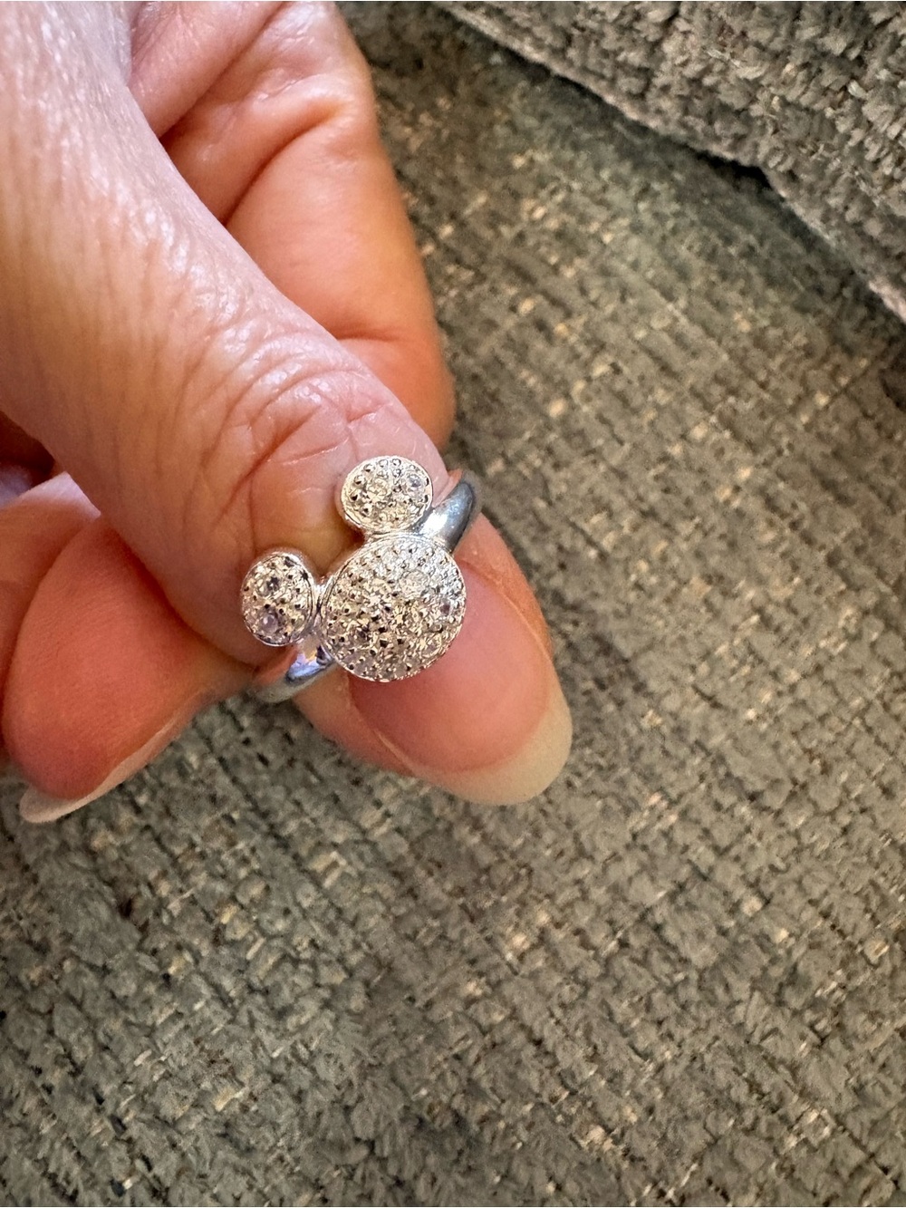 Disney Mickey stamped .925 size 7 silver ring